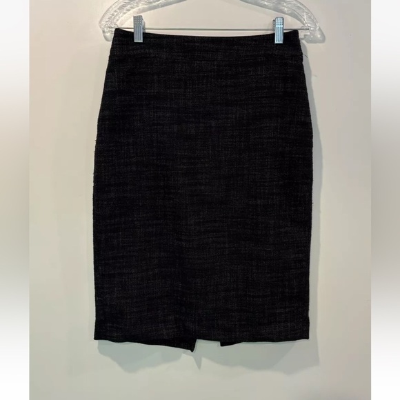 Ann Taylor Black Tweed Pencil Skirt Career Womens Size 6 (719)‎ - Picture 1 of 5